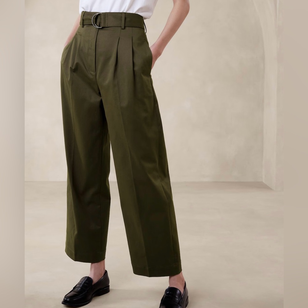 NWT Banana Republic Pleated Wide Leg Chino